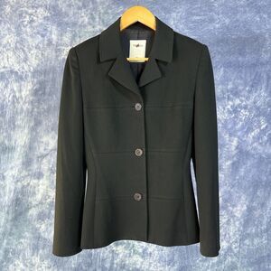 Vintage Womens Vertigo Paris Black Blazer Jacket Sz S
